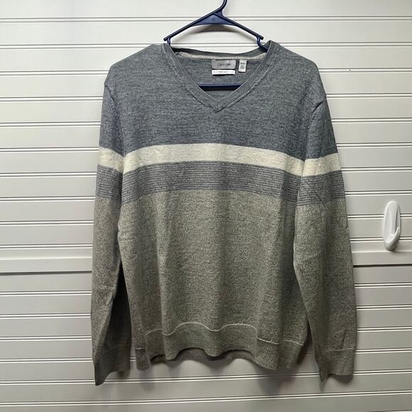 Calvin Klein Merino Wool Blend VNeck Sweater Size XL - Picture 1 of 10
